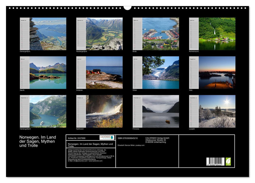 Norwegen. Im Land der Sagen, Mythen und Trolle (CALVENDO Wandkalender 2027)