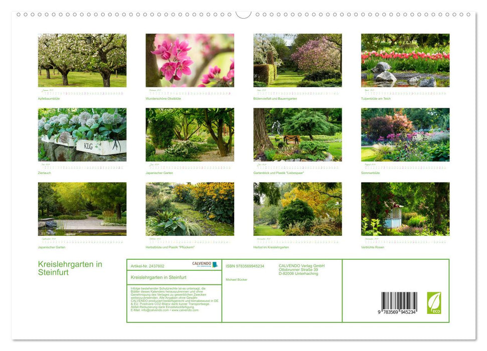 Kreislehrgarten in Steinfurt (CALVENDO Premium Wandkalender 2027)