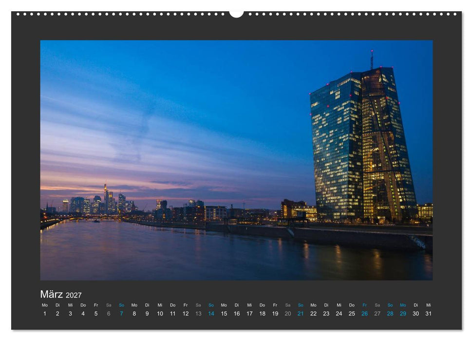 FRANKFURT - Nachtlichter 2027 (CALVENDO Wandkalender 2027)