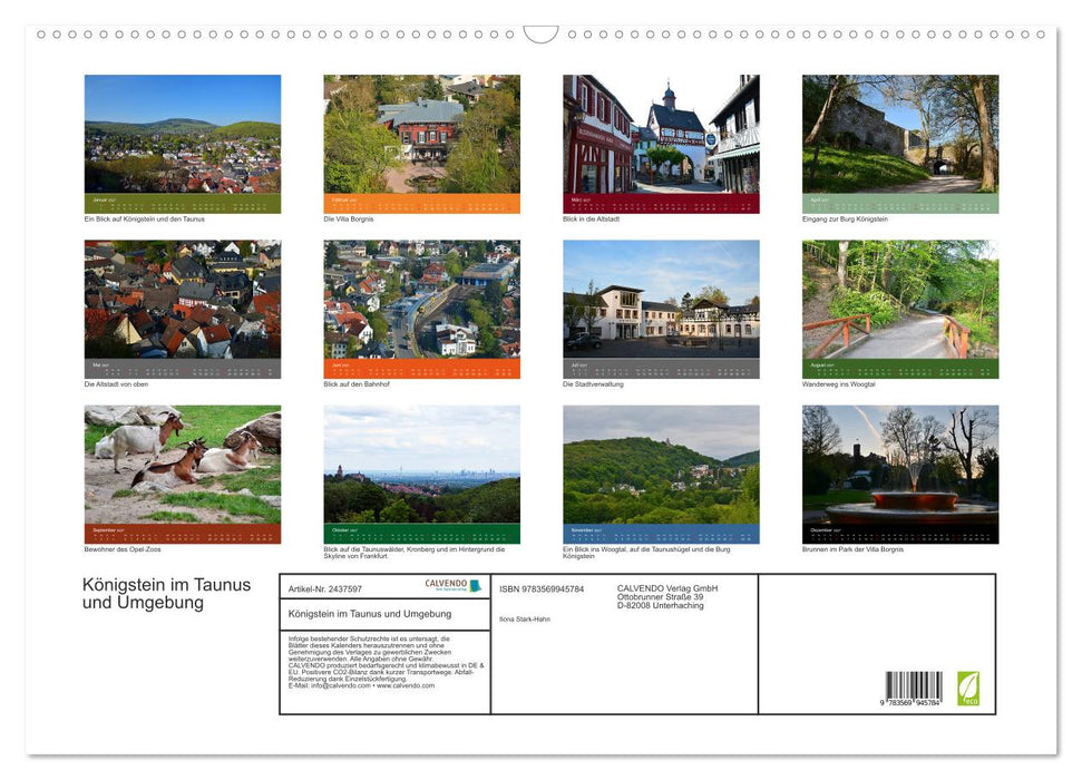 Königstein im Taunus und Umgebung (CALVENDO Wandkalender 2027)