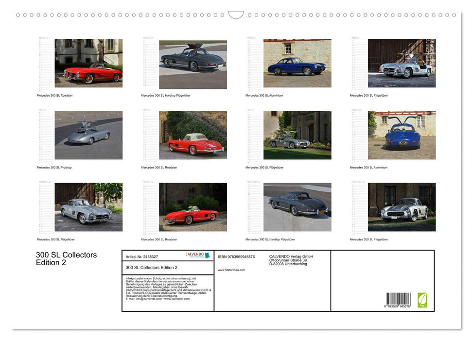 300 SL Collectors Edition 2 (CALVENDO Wandkalender 2027)