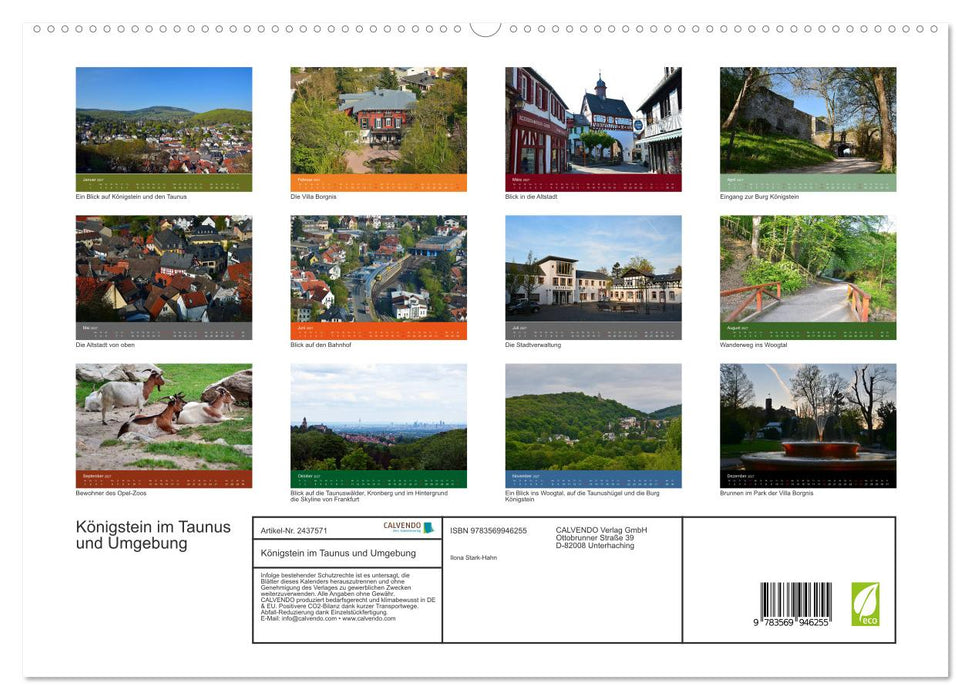Königstein im Taunus und Umgebung (CALVENDO Premium Wandkalender 2027)