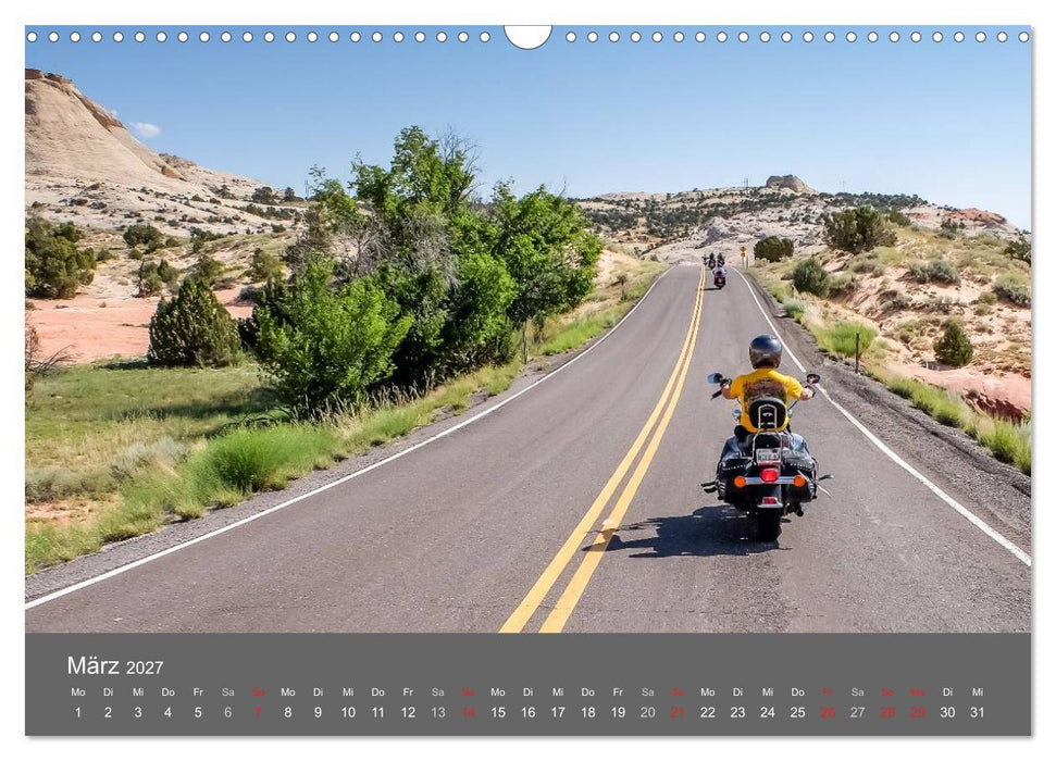 Biker Paradies - Die Canyons der USA (CALVENDO Wandkalender 2027)