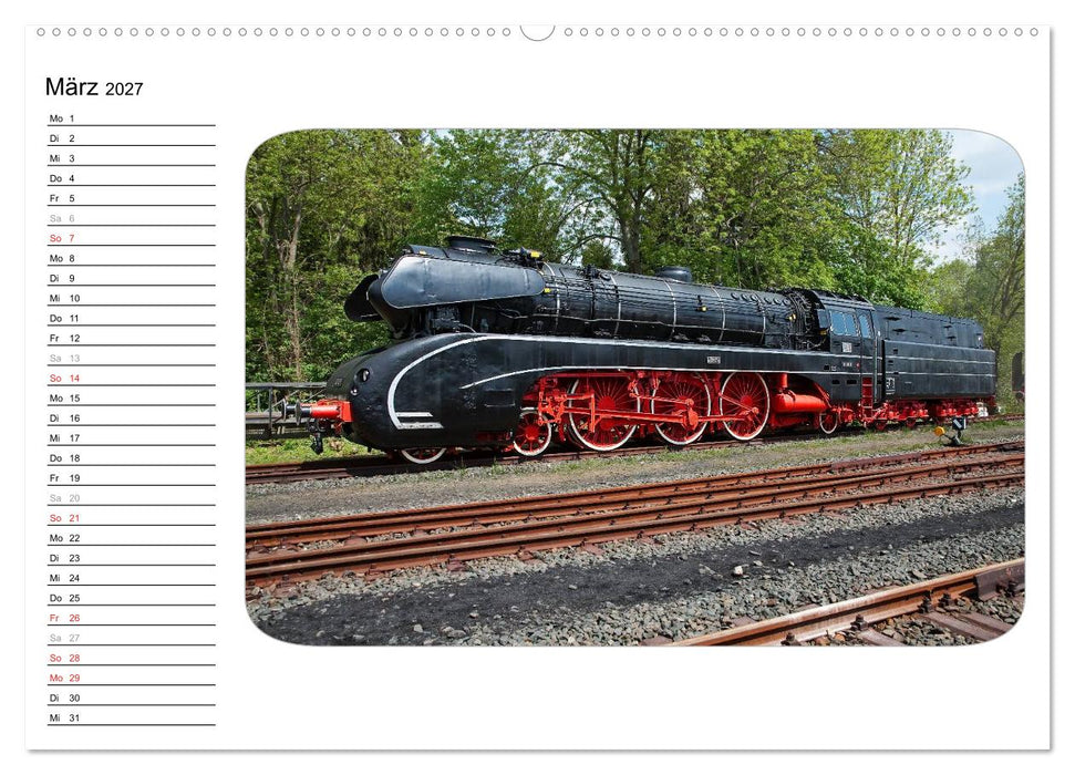 Unter Dampf - Dampflokromantik (CALVENDO Premium Wandkalender 2027)