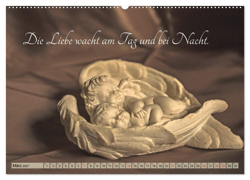 Engel - Die Worte der Liebe (CALVENDO Premium Wandkalender 2027)