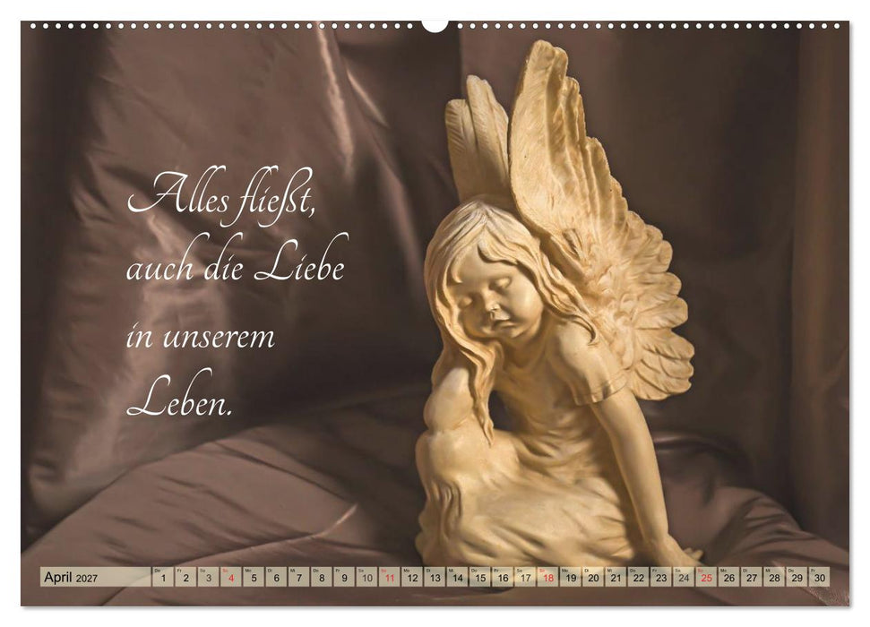 Engel - Die Worte der Liebe (CALVENDO Premium Wandkalender 2027)