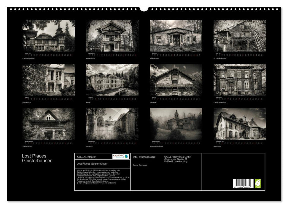 Lost Places Geisterhäuser (CALVENDO Wandkalender 2027)