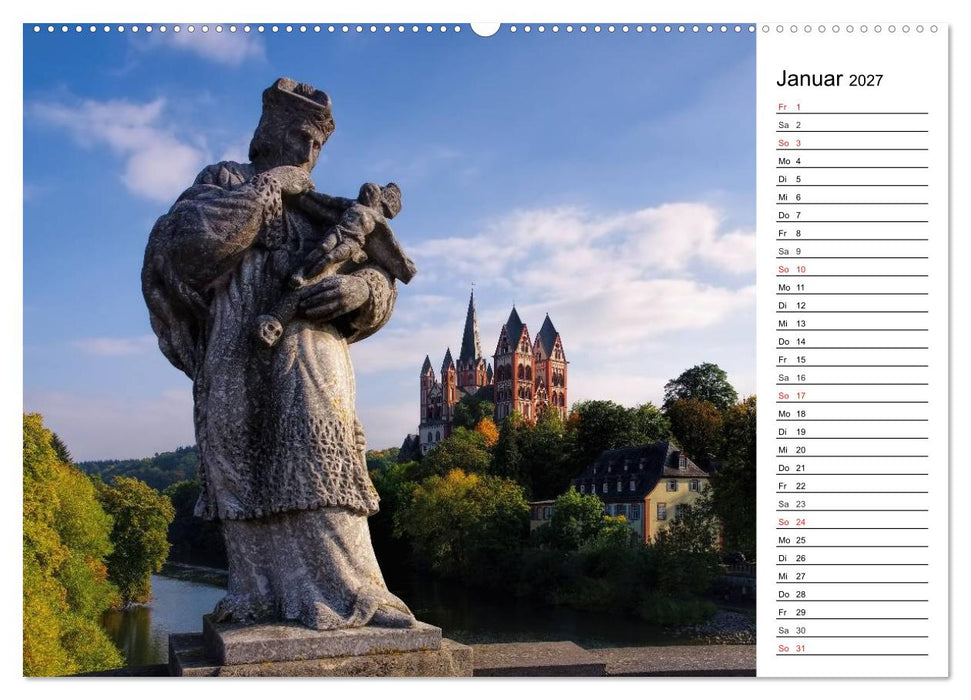 Die Lahn - Zauberhafte Orte rund um Limburg (CALVENDO Premium Wandkalender 2027)