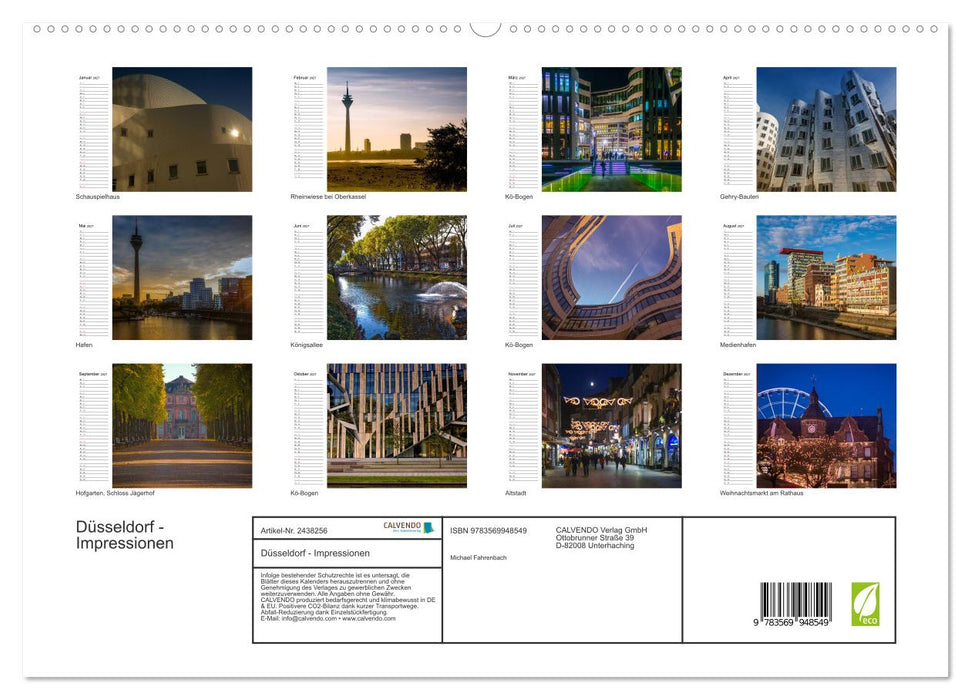 Düsseldorf - Impressionen (CALVENDO Premium Wandkalender 2027)