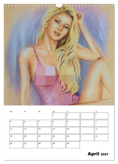 Akt und Dessous - Handgemalte Kunst (CALVENDO Wandkalender 2027)