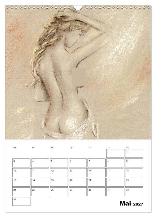 Akt und Dessous - Handgemalte Kunst (CALVENDO Wandkalender 2027)