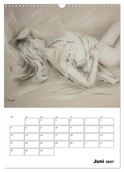 Akt und Dessous - Handgemalte Kunst (CALVENDO Wandkalender 2027)