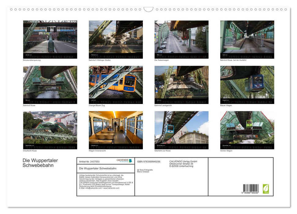 Die Wuppertaler Schwebebahn (CALVENDO Wandkalender 2027)