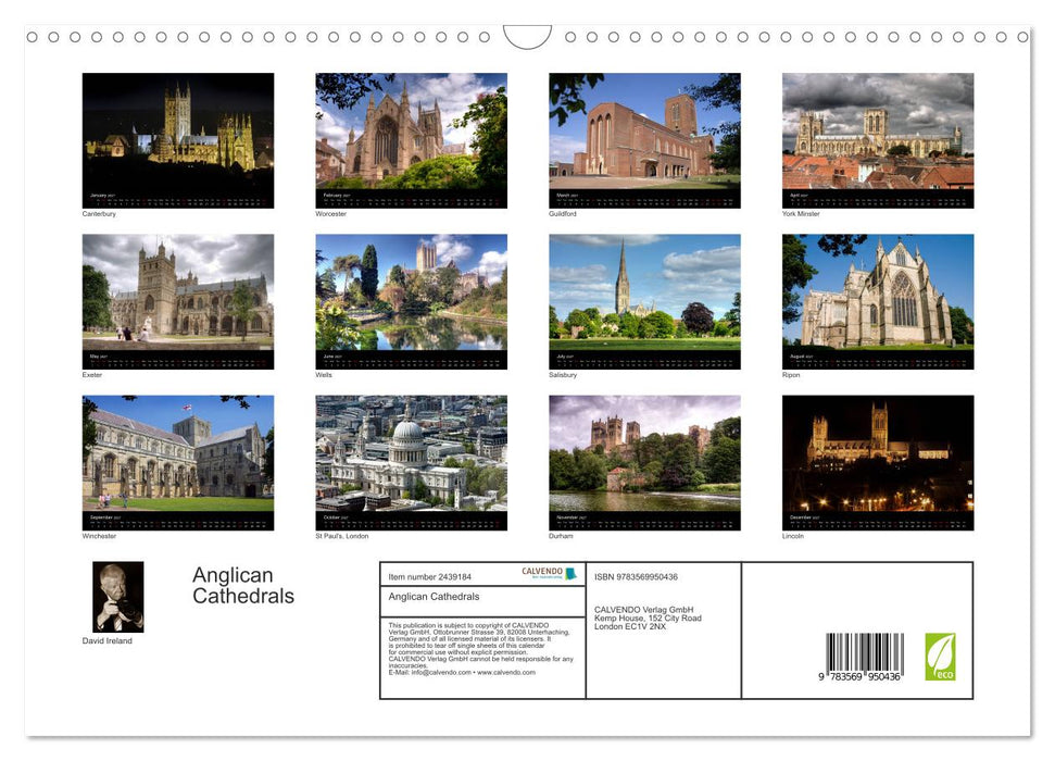 Anglican Cathedrals (CALVENDO Monthly Calendar 2027)