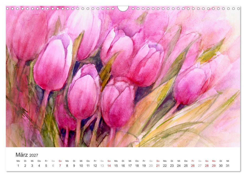 Blütenzauber - Aquarelle von ECKARD FUNCK (CALVENDO Wandkalender 2027)