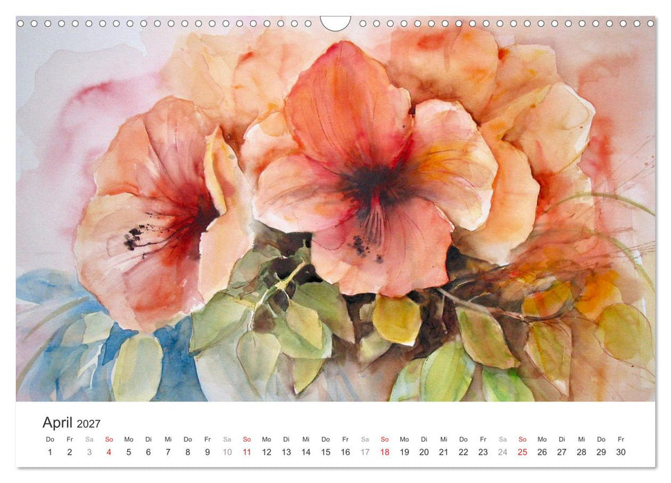 Blütenzauber - Aquarelle von ECKARD FUNCK (CALVENDO Wandkalender 2027)