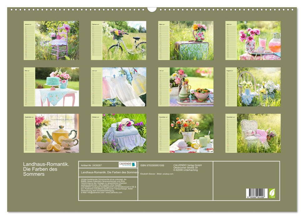 Landhaus-Romantik. Die Farben des Sommers (CALVENDO Wandkalender 2027)