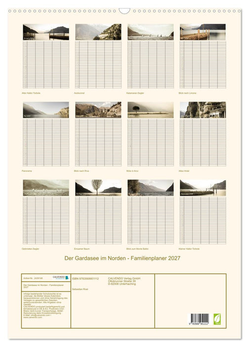 Der Gardasee im Norden - Familienplaner 2027 (CALVENDO Wandkalender 2027)