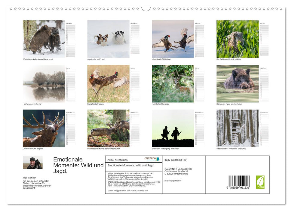 Emotionale Momente: Wild und Jagd. (CALVENDO Premium Wandkalender 2027)