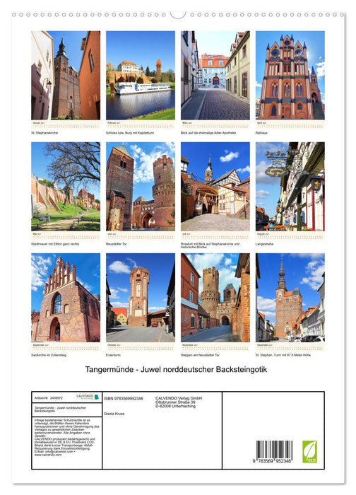Tangermünde - Juwel norddeutscher Backsteingotik (CALVENDO Premium Wandkalender 2027)