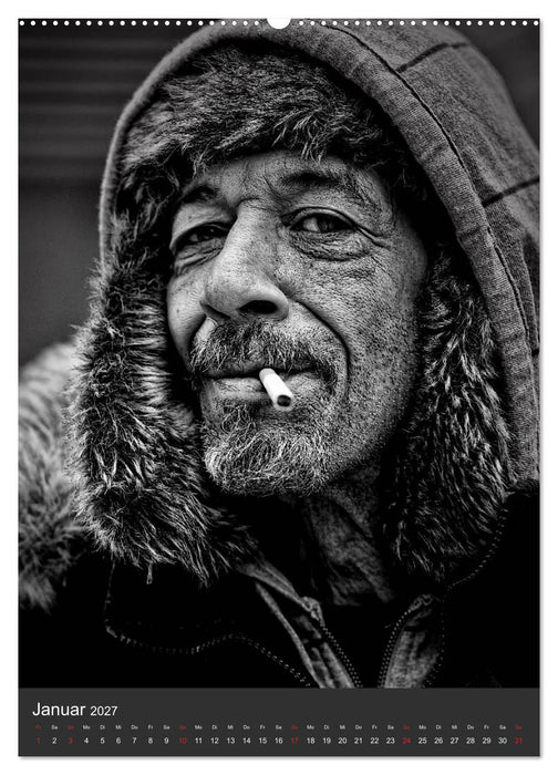 Obdachlos. Die Gesichter der Armut (CALVENDO Premium Wandkalender 2027)