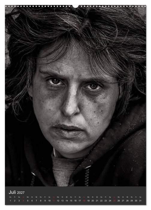 Obdachlos. Die Gesichter der Armut (CALVENDO Premium Wandkalender 2027)
