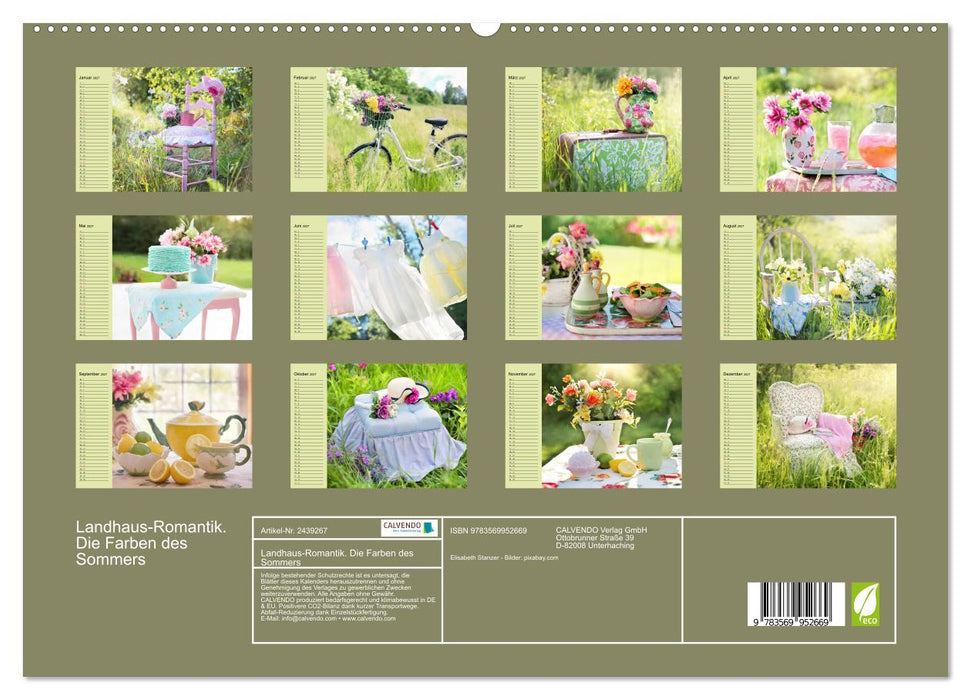 Landhaus-Romantik. Die Farben des Sommers (CALVENDO Premium Wandkalender 2027)