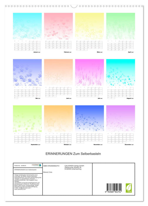 ERINNERUNGEN Zum Selberbasteln (CALVENDO Premium Wandkalender 2027)