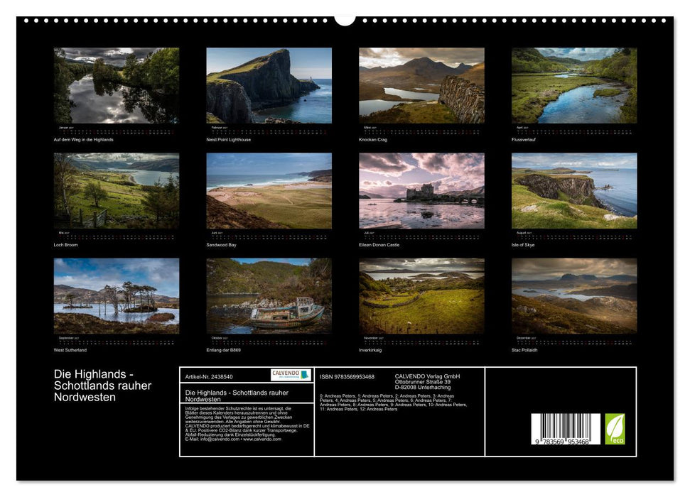 Die Highlands - Schottlands rauher Nordwesten (CALVENDO Premium Wandkalender 2027)