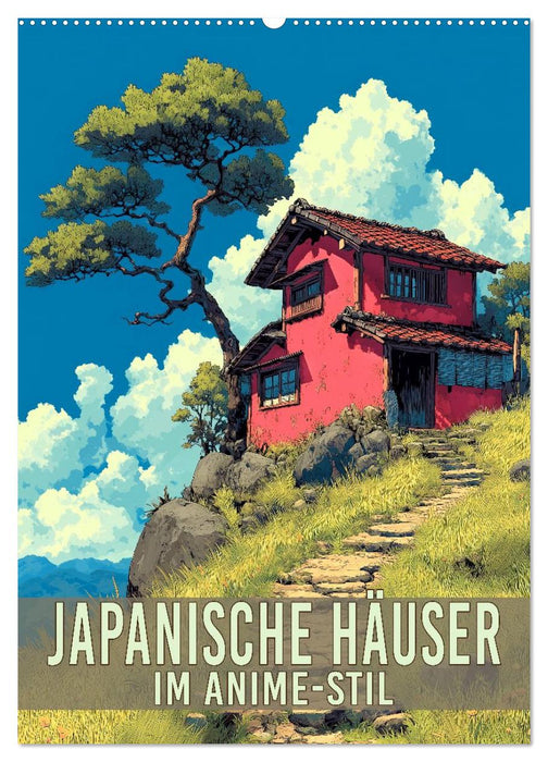 Japanische Häuser - im Anime-Stil (CALVENDO Wandkalender 2027)