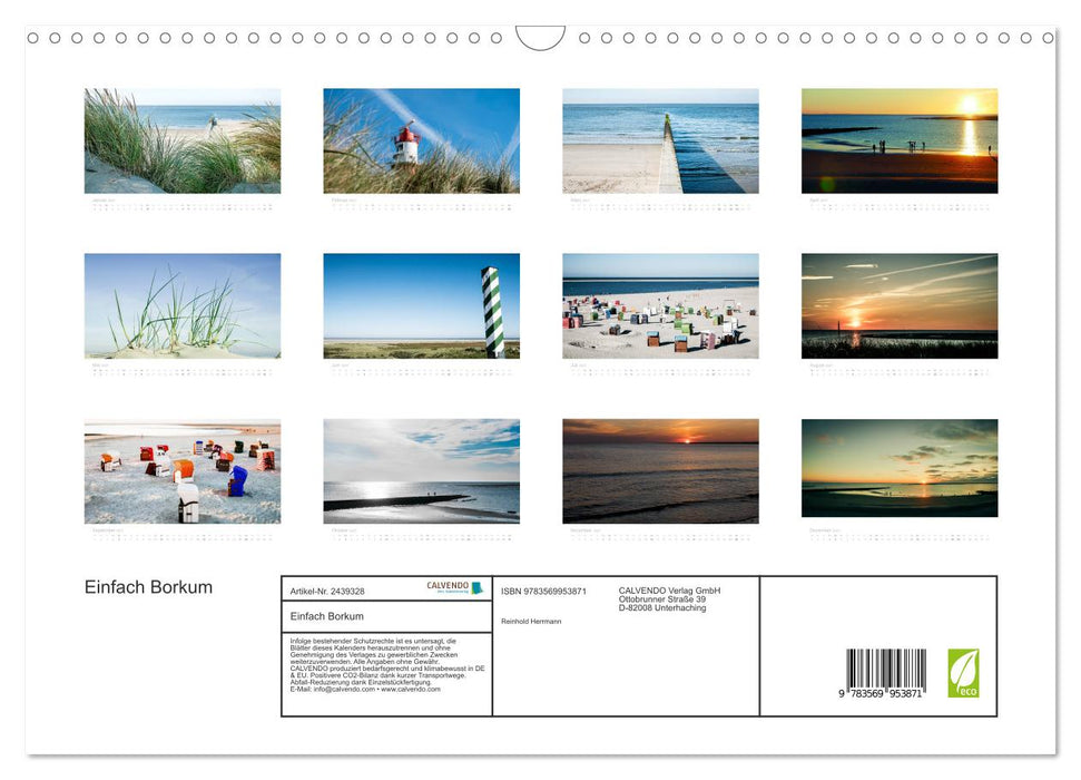 Einfach Borkum (CALVENDO Wandkalender 2027)