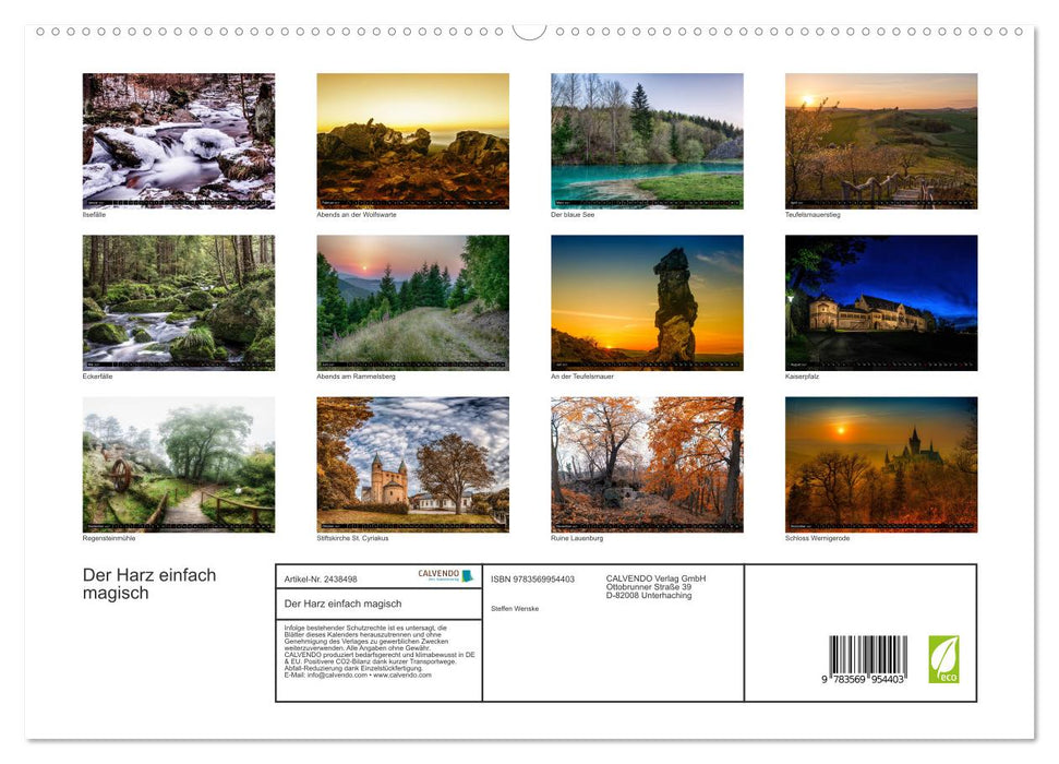 Der Harz einfach magisch (CALVENDO Premium Wandkalender 2027)