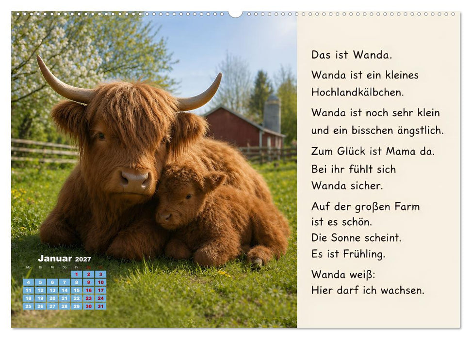 Wanda - ein kleines Kälbchen mit großem Mut (CALVENDO Wandkalender 2027)