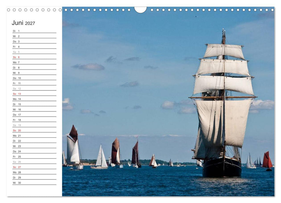 Historische Segelschiffe auf der Ostsee (CALVENDO Wandkalender 2027)
