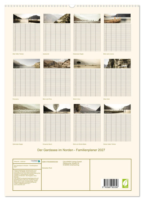 Der Gardasee im Norden - Familienplaner 2027 (CALVENDO Premium Wandkalender 2027)