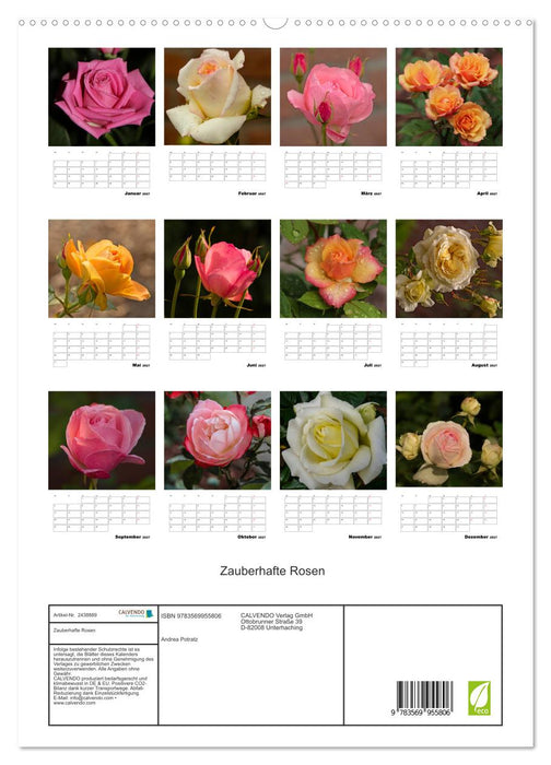 Zauberhafte Rosen (CALVENDO Premium Wandkalender 2027)