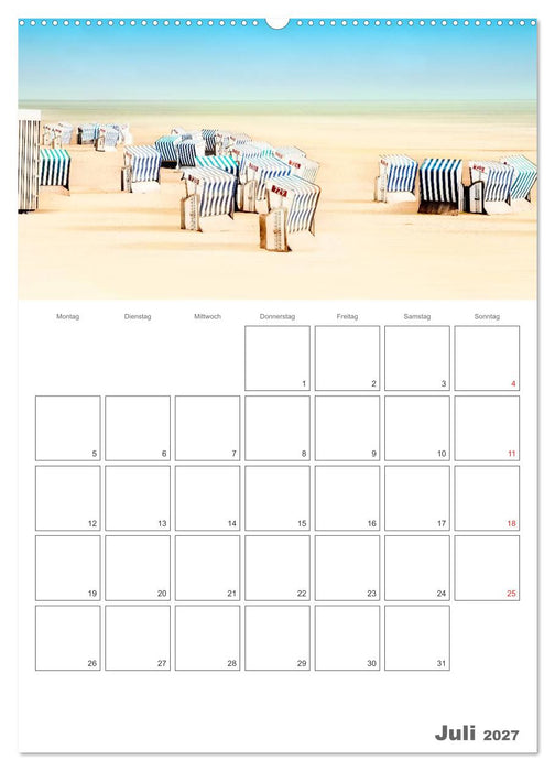 Strandbilder - Künstlerische Impressionen von der Nordsee (CALVENDO Premium Wandkalender 2027)