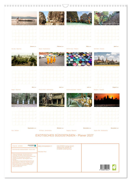 EXOTISCHES SÜDOSTASIEN - Planer 2027 (CALVENDO Wandkalender 2027)
