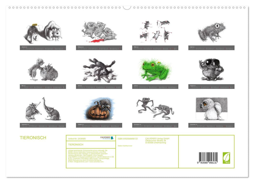 TIERONISCH (CALVENDO Premium Wandkalender 2027)
