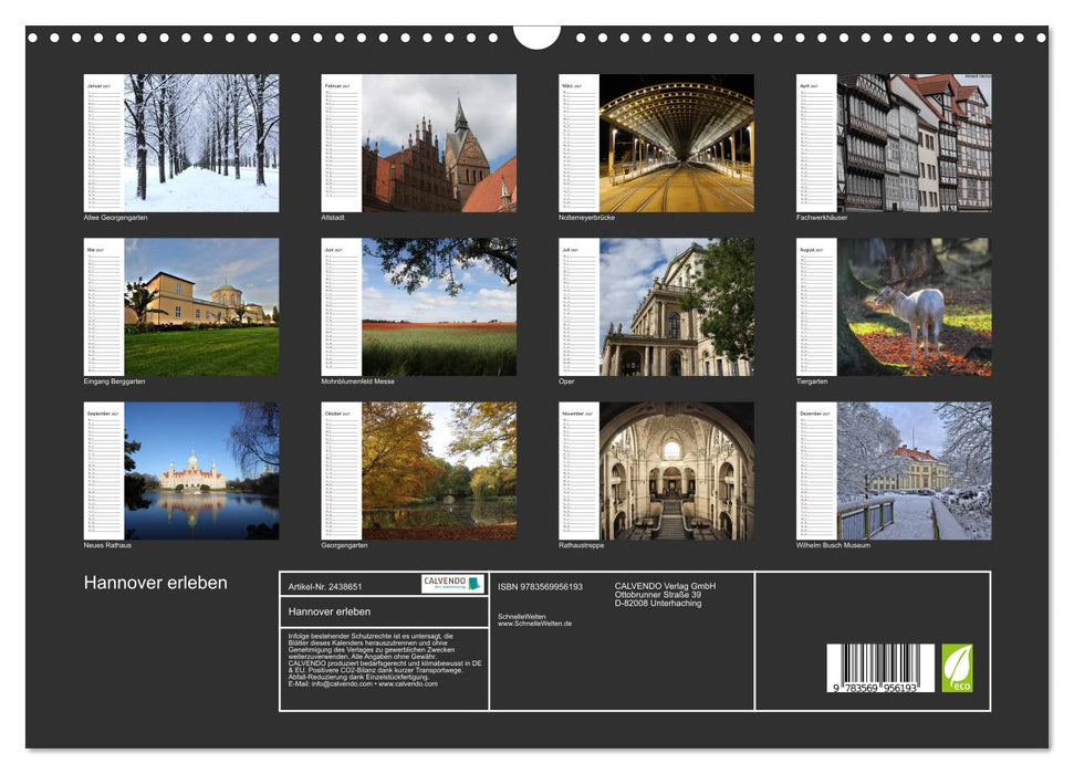 Hannover erleben (CALVENDO Wandkalender 2027)