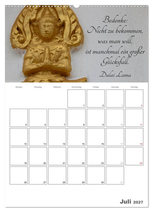 Harmonie und Freude Buddhistische Weisheiten 2027 (CALVENDO Premium Wandkalender 2027)