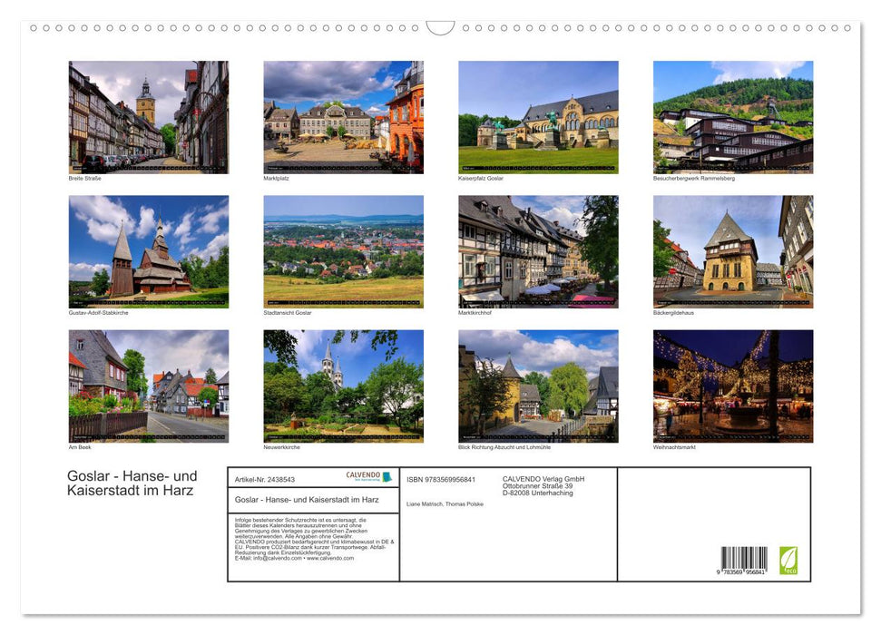Goslar - Hanse- und Kaiserstadt im Harz (CALVENDO Wandkalender 2027)