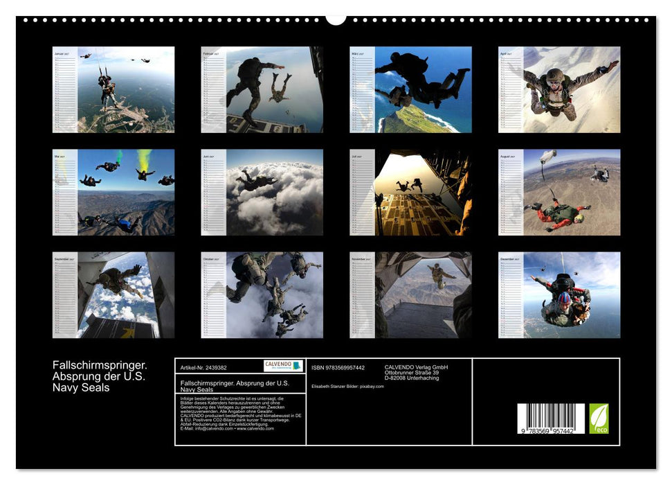 Fallschirmspringer. Absprung der U.S. Navy Seals (CALVENDO Premium Wandkalender 2027)