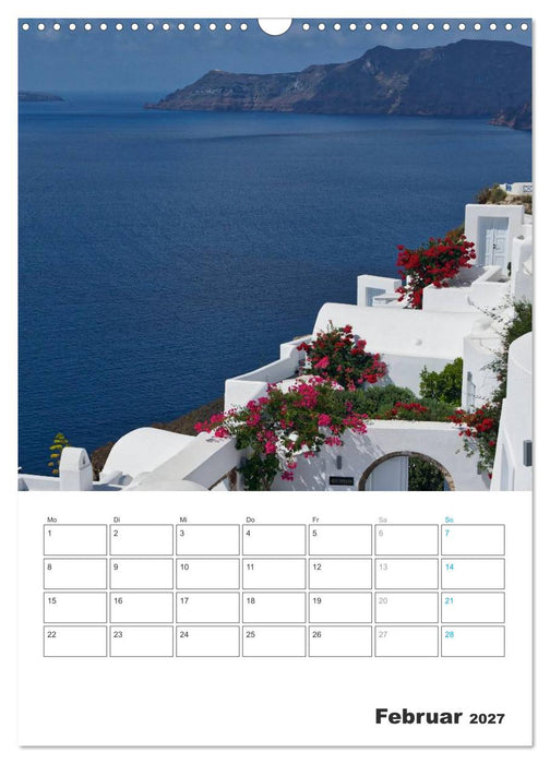 Santorin - Trauminsel Griechenlands (CALVENDO Wandkalender 2027)