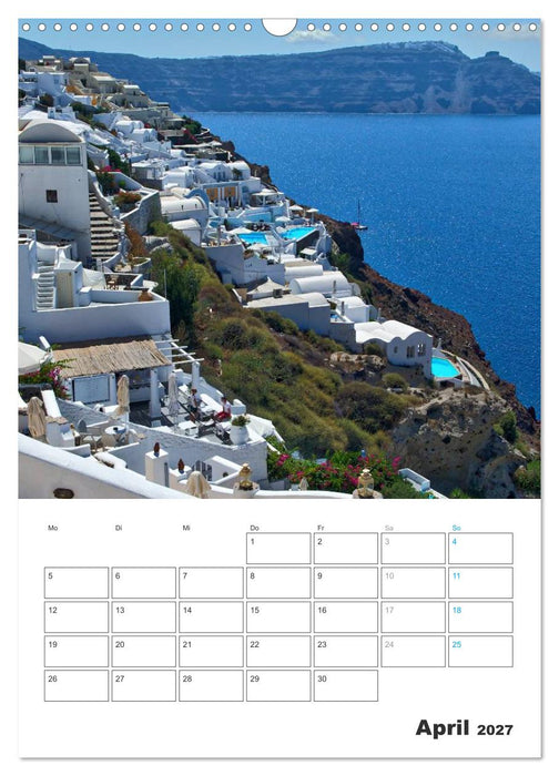 Santorin - Trauminsel Griechenlands (CALVENDO Wandkalender 2027)