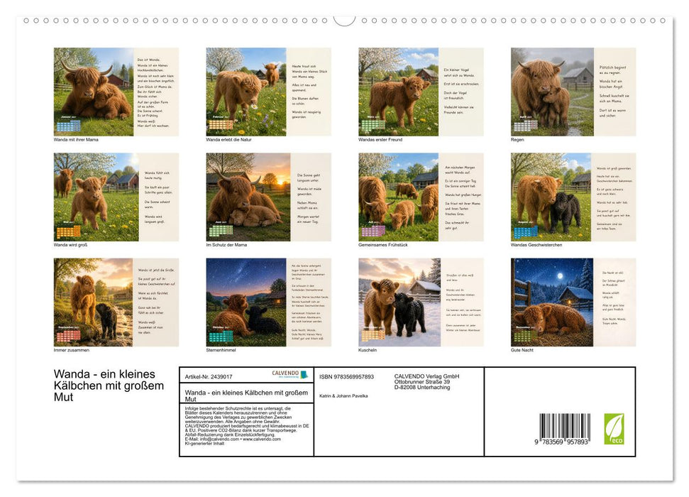 Wanda - ein kleines Kälbchen mit großem Mut (CALVENDO Premium Wandkalender 2027)