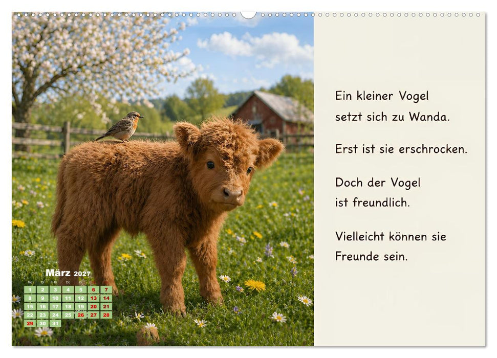 Wanda - ein kleines Kälbchen mit großem Mut (CALVENDO Premium Wandkalender 2027)