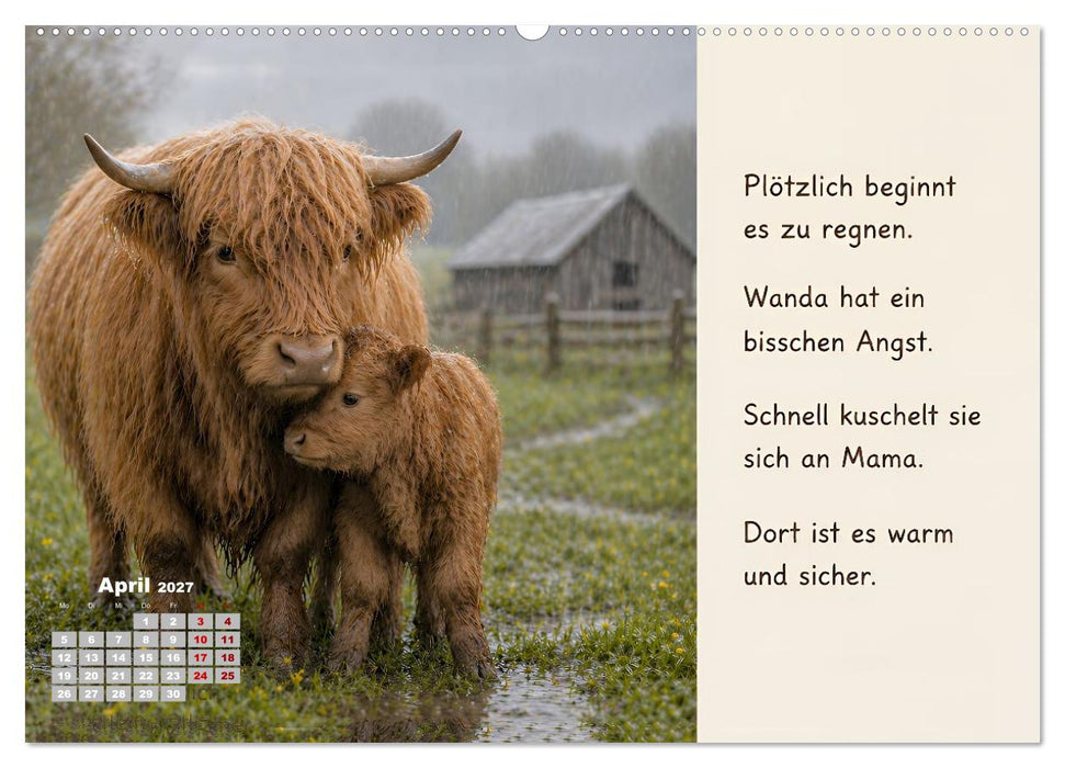 Wanda - ein kleines Kälbchen mit großem Mut (CALVENDO Premium Wandkalender 2027)