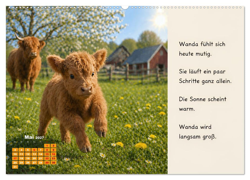 Wanda - ein kleines Kälbchen mit großem Mut (CALVENDO Premium Wandkalender 2027)