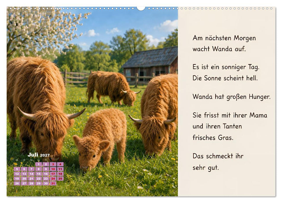 Wanda - ein kleines Kälbchen mit großem Mut (CALVENDO Premium Wandkalender 2027)